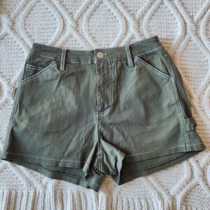 Forever 21 Cotton Olive Green Shorts Size M